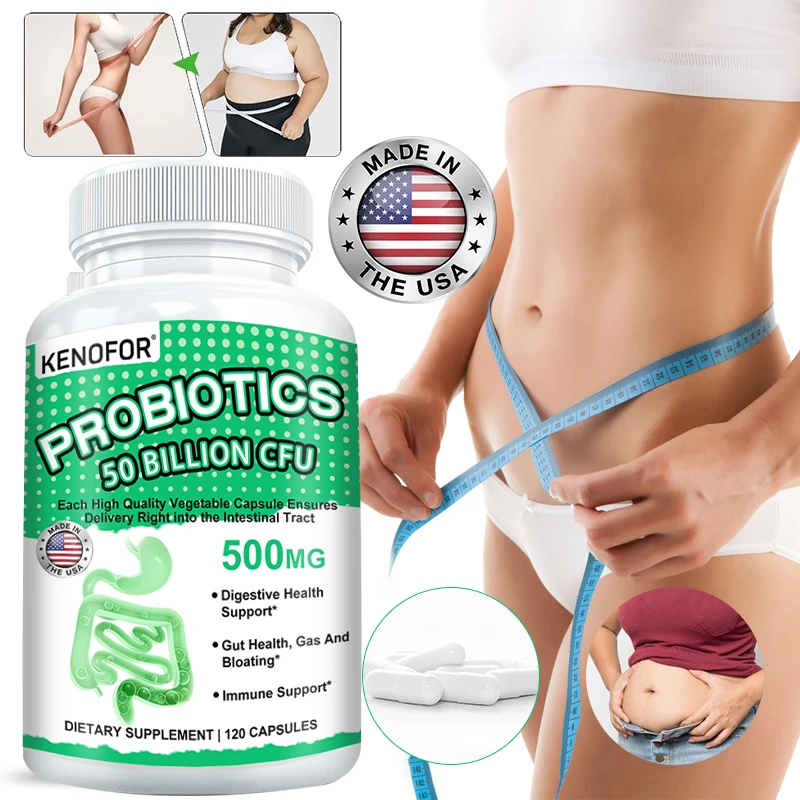 

Probiotic Capsules Support Digestive and Gut Health, Relieve Bloating and Gas, and Boost Immunity