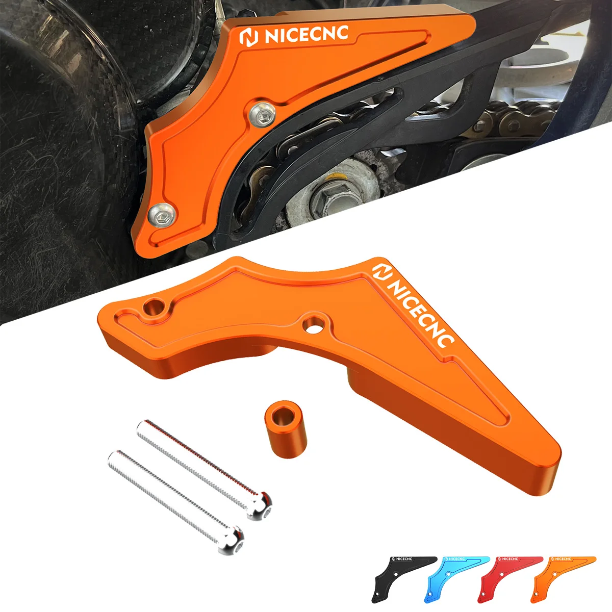 

Чехол с ЧПУ для KTM EXC XCW TPI XC SX 250 300 2017-2023 2022 2021 2020 2T, защита звездочки, защита цепи мотоцикла, алюминий