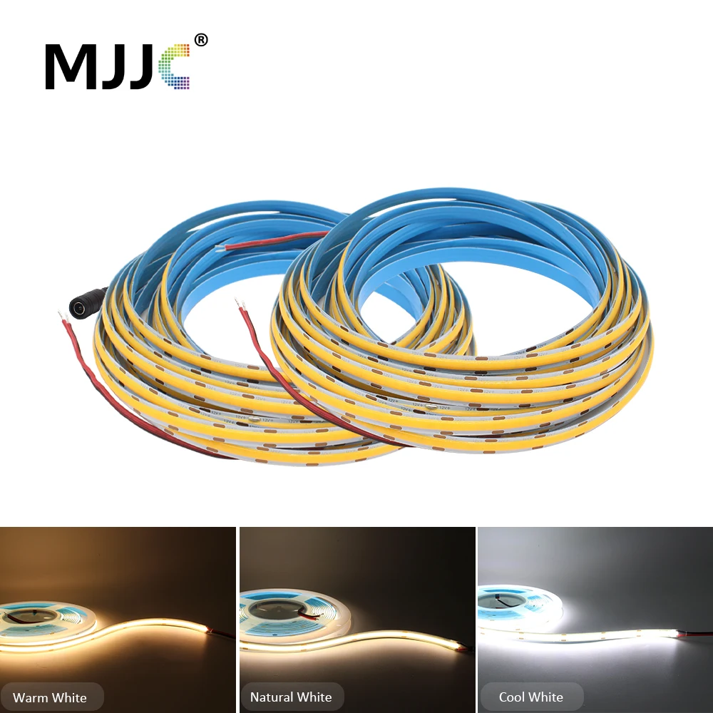 

10M COB LED Strip 12V 24V Ra 90 High Density 312 Chips Flexible FCOB Tape Ribbon Light for Room Ceiling Decorations Home Indoor