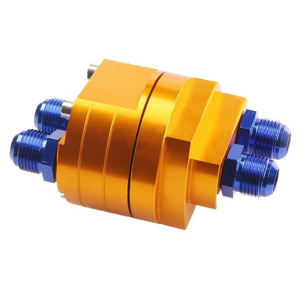 AN10 Oil Sandwich Adapter Plate for Split Oil Cooler with Oil Temperature and Pressure Sensor Ports Aluminum Alloy