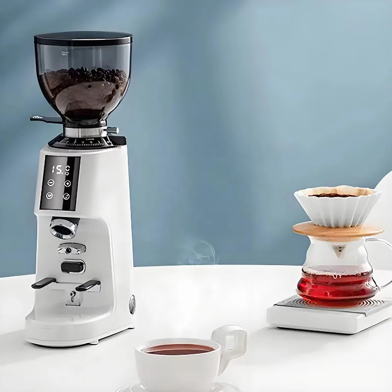 Upgrade High-power Dc All-copper Motor One Click Out Powder 64mm Large Size Blade Electric Coffe Coffee Bean Grinder