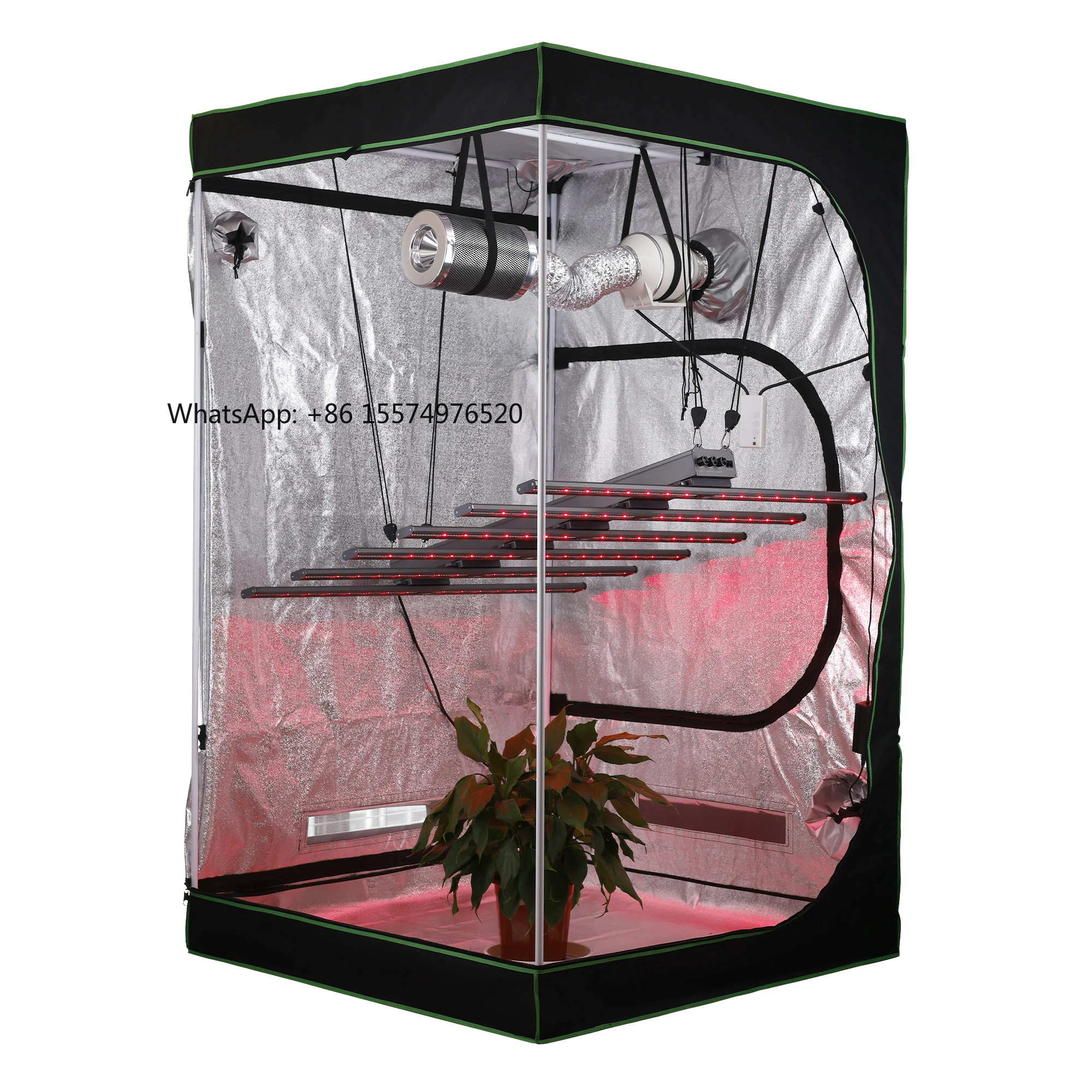 Indoor Planting Grow Tents Full Spectrum Grow Lights Hydroponic Room Grow Box 150x150x200cm Eco-Friendly Metal Frame Waterproof