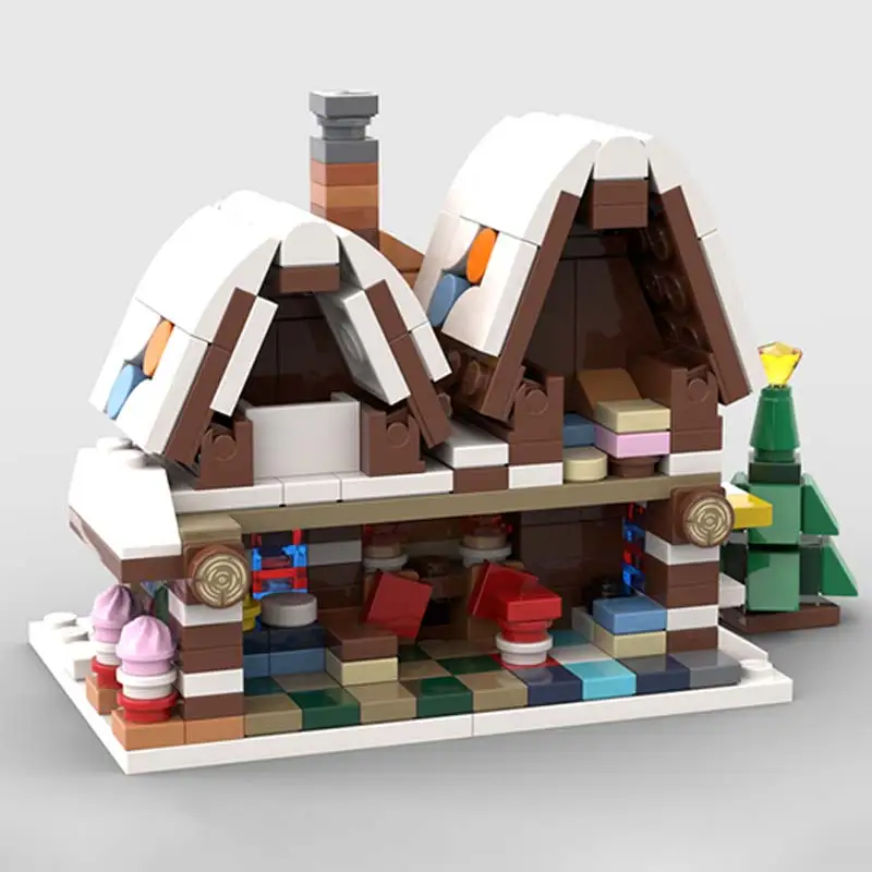 Famosa serie di film Architettura magica Modello Casa di pan di zenzero MOC Building Blocks Mattoni classici Giocattolo Regali di Natale per bambini