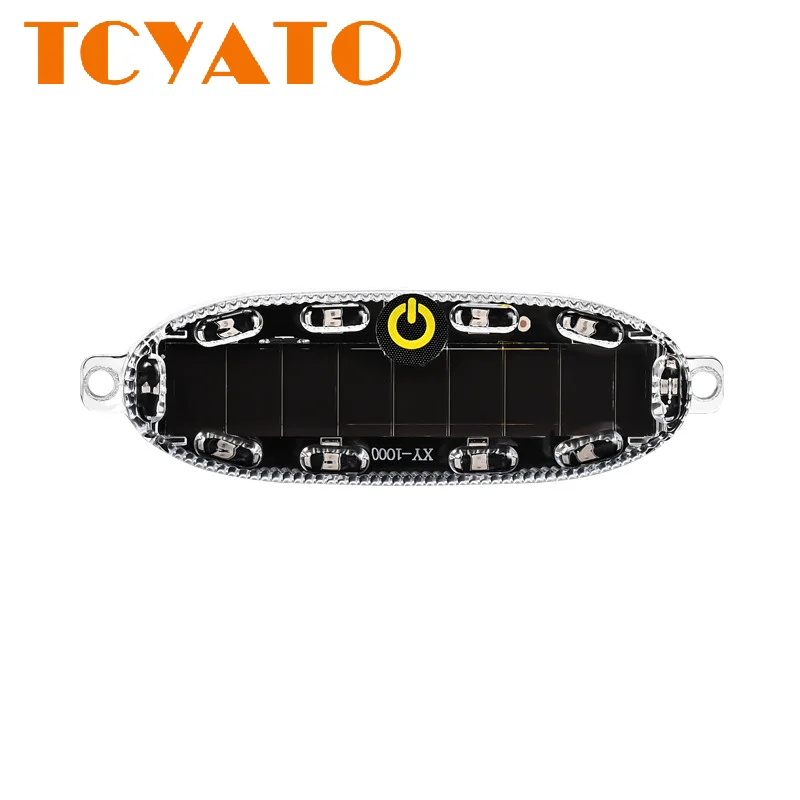 TCYATO 4-color motorcycle rear taillights with flashing warning lights indicate width and solar energy for car rear-end collisi