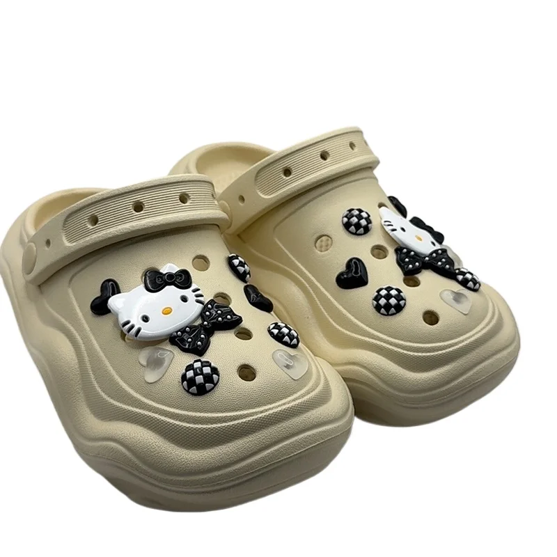 Zapatos de gato de dibujos animados en 3D, zuecos, sandalias, decoraciones de zapatos de jardín, juego de dijes, accesorios, regalos para niños