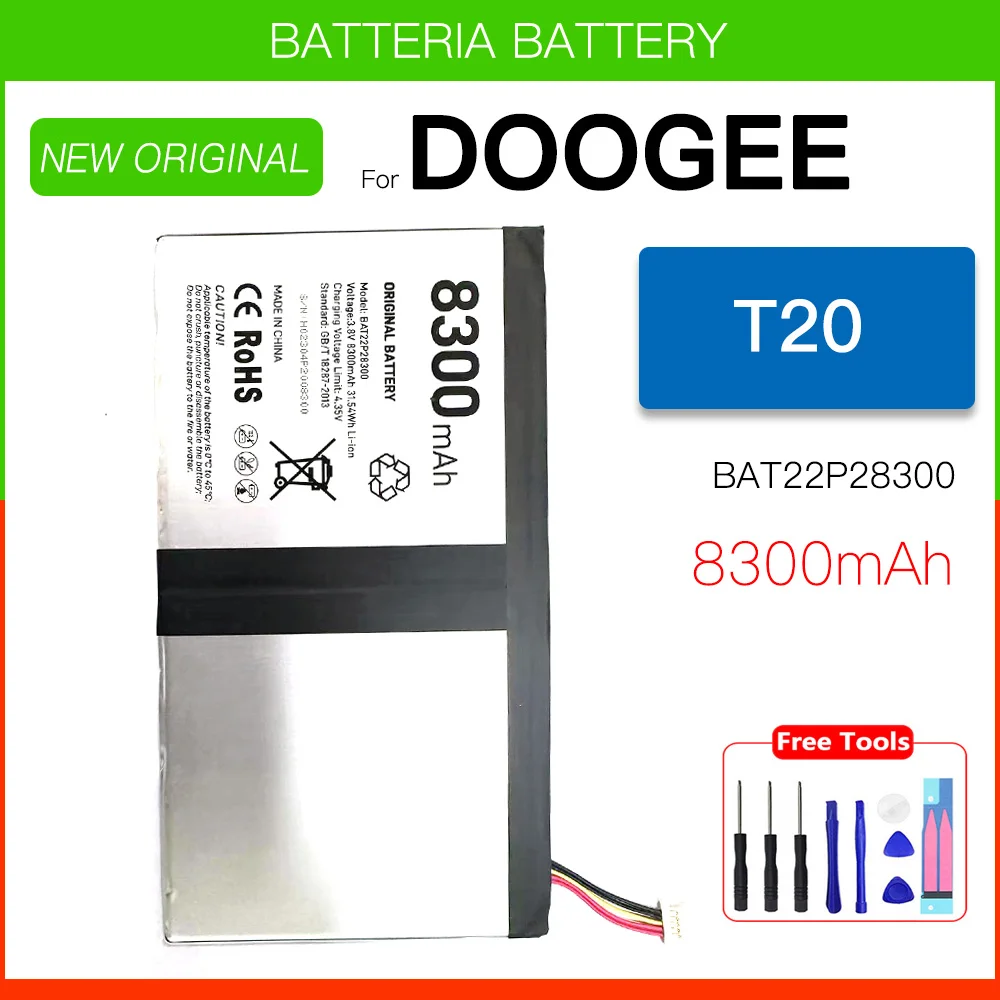 

100% Genuine Brand New BAT22P28300 8300mAh 3.8V Battery For DOOGEE T20 Bateria Mobile Phone Accessories Batteries+Free tools