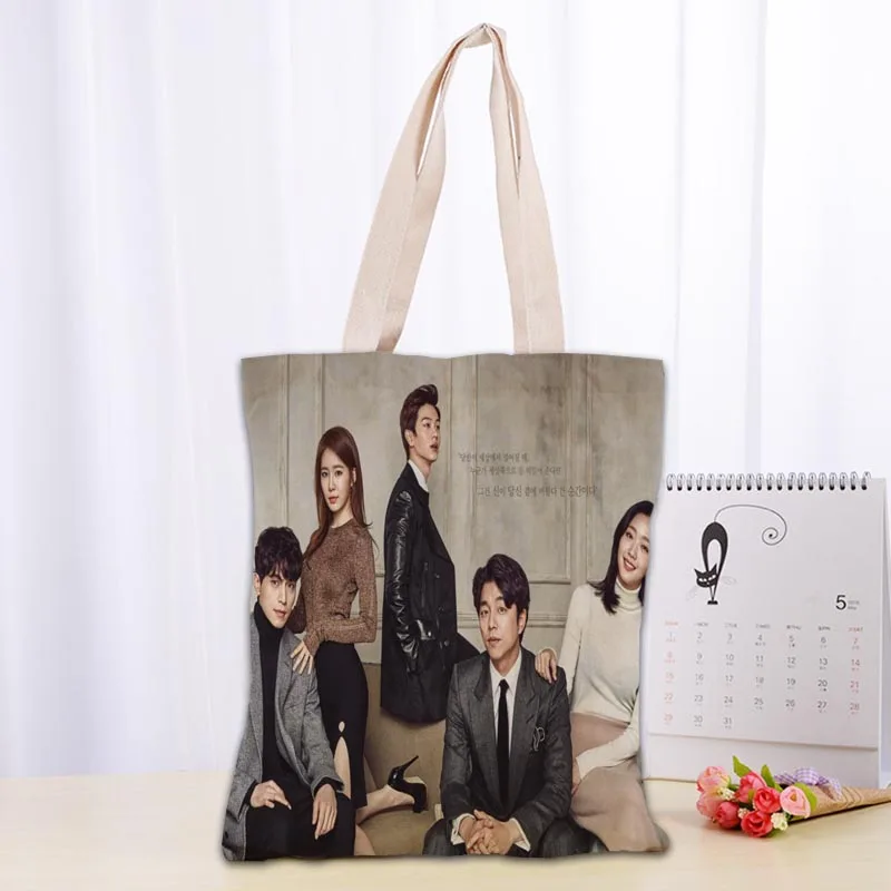 Guardian The Lonely And Great God Tote Bag Canvas Fabric Bags Eco Reusable Shopping Bags Traveling Useful Shoulder Bag 0209