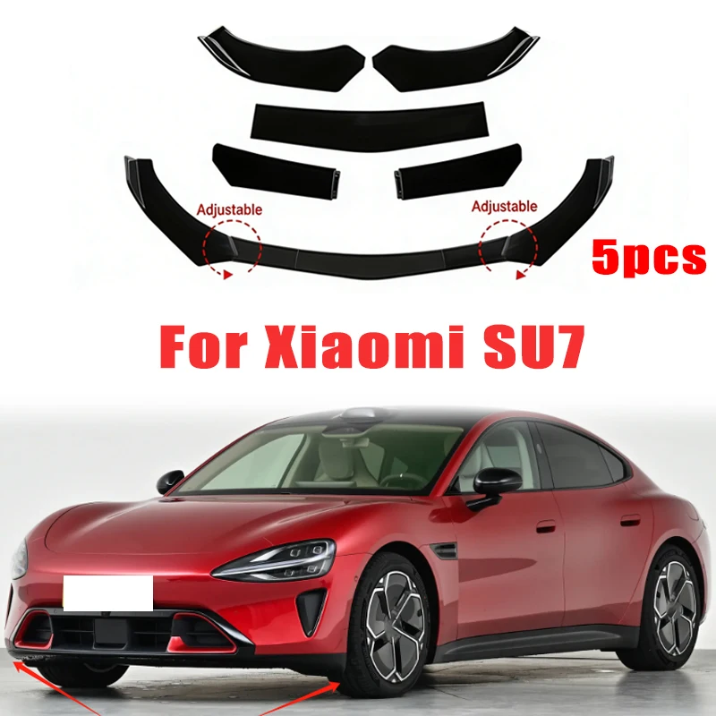 

5Pcs ABS Material Universal Car Front Bumper Separator Bumper Lip Body Kit Duck Lip Separator For Xiaomi SU7 Car Accessories
