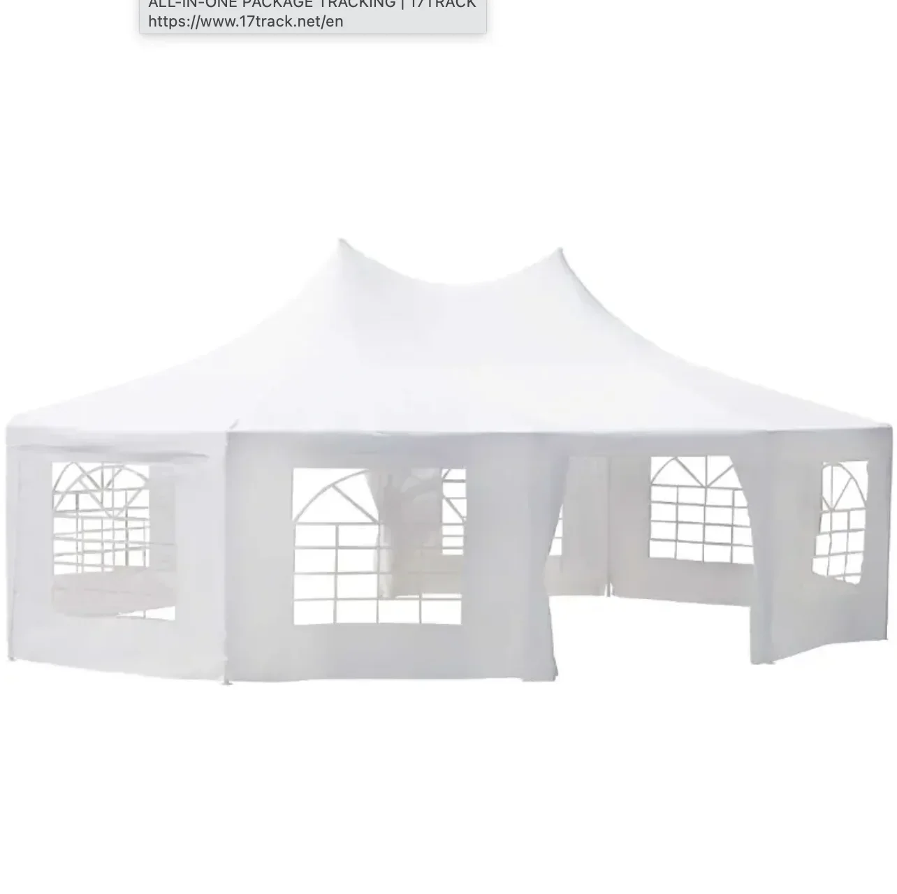 

29' x 20' Round Wedding Tent Party Reception Gazebo Canopy Tent - 10 Wall Panel White Large Awning