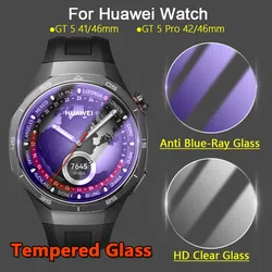 Screen Protector For Huawei Watch GT 5 / Pro 41 42 46mm 2.5D Ultra Slim Clear / Anti Blue-Ray 9H Tempered Glass Protective Film