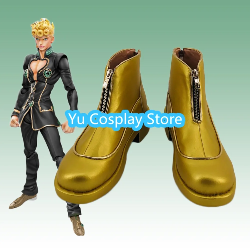 Yu Cosplay Store Giorno Jobana Cosplay Shoes Performance Halloween Role Play Shoes Boots Anime Game Costume Props Anime
