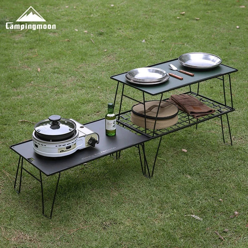 

Складной стол CAMPINGMOON T-235 для кемпинга, легкий, многофункциональный, портативный, для хранения вещей на открытом воздухе