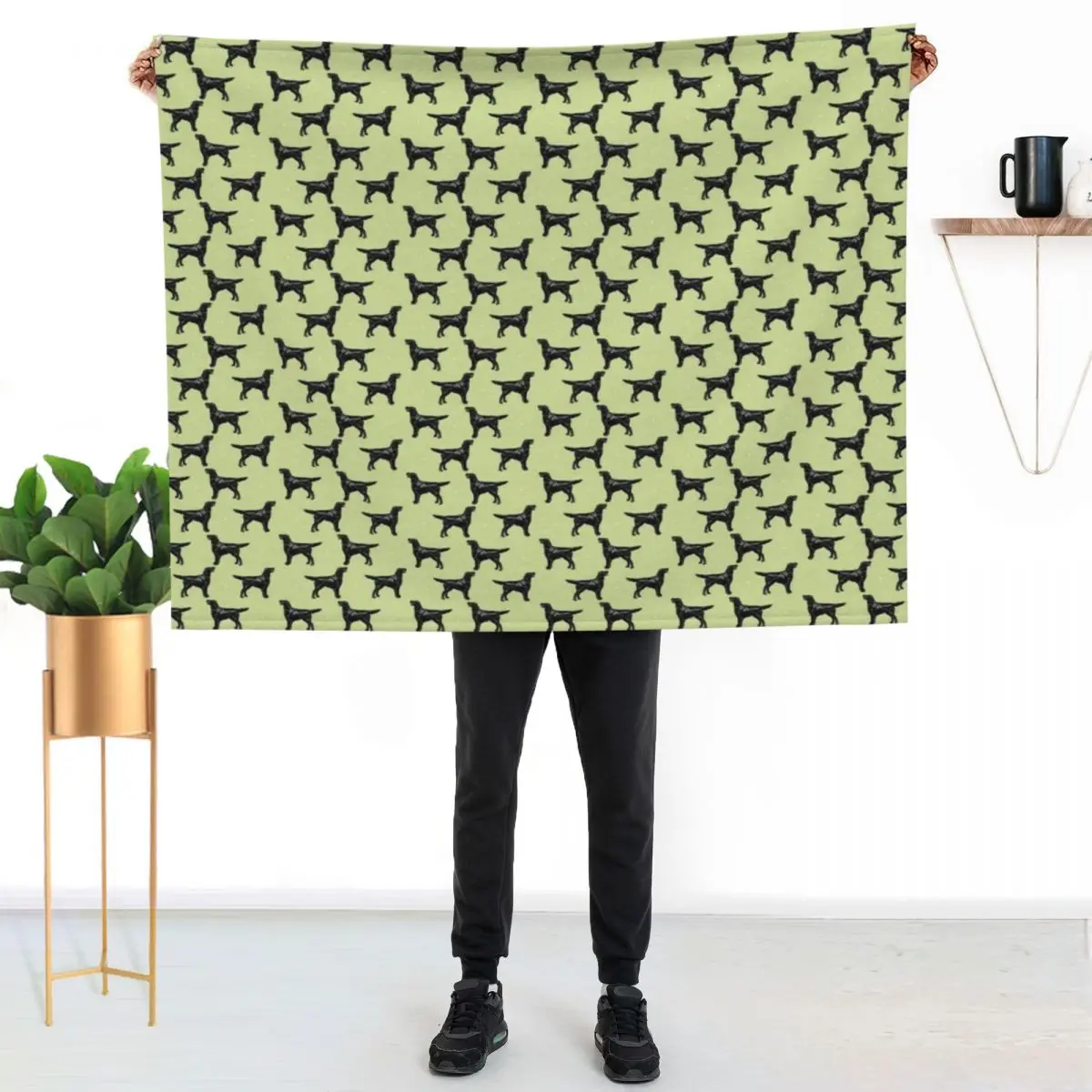 Flat Coated Retriever Throw Blanket Sofa Throw Nap Fashion Sofas Single heavy to sleep Blankets