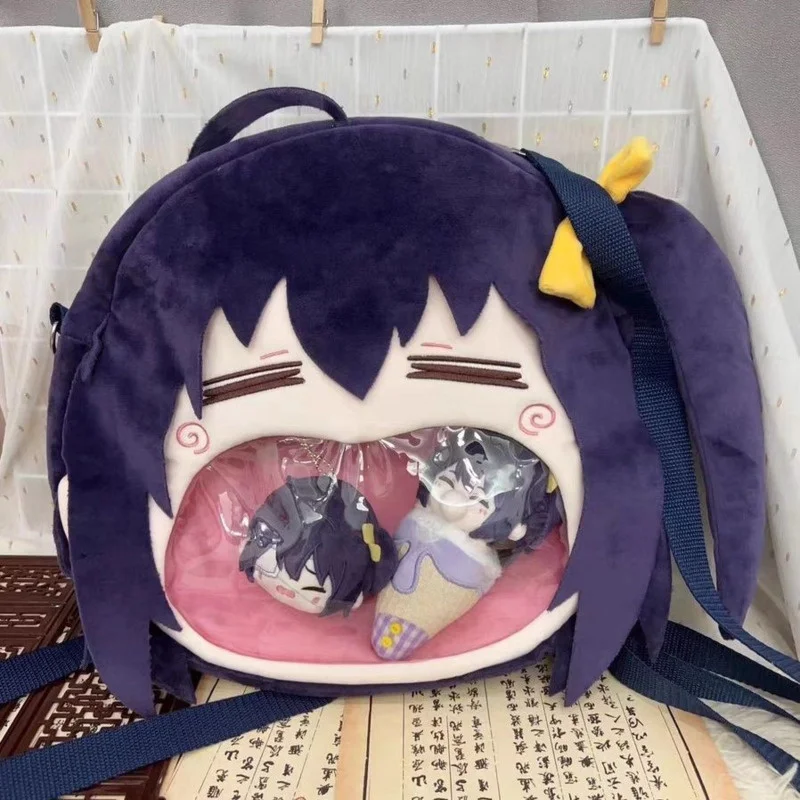 Love Chunibyo Other Delusion Anime Role Takanashi Rikka Shape Short Plush PVC Bag Cartoon Cute Large Capacity Women's Makeup Bag