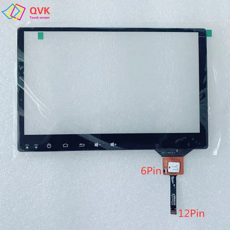 QVK 9 inch 215*140mm radio multimedia player capacitive touch screen digitizer sensor GT928 6/12Pin 240*152mm