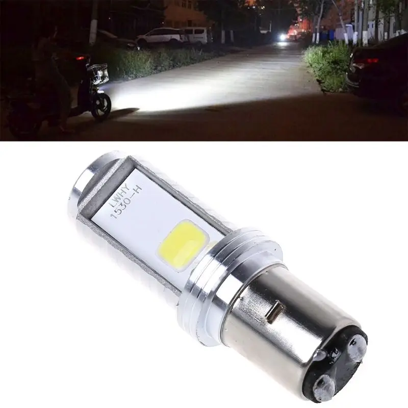 Lâmpada universal para farol motocicleta, 12w h6, lâmpada led para indicador fácil instalar, dropshipping