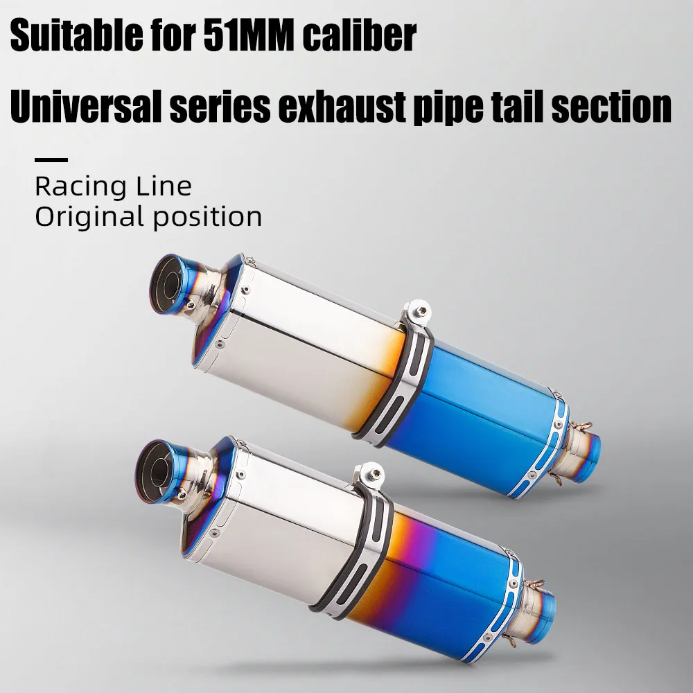 

General purpose 51mm Z900 GSXR1000 SV650 R6 R3 ZX6R ZX10 K7 MT07 T58 T58 Z400 CRF1000 Motorcycle Exhaust with DB Killer Muffler