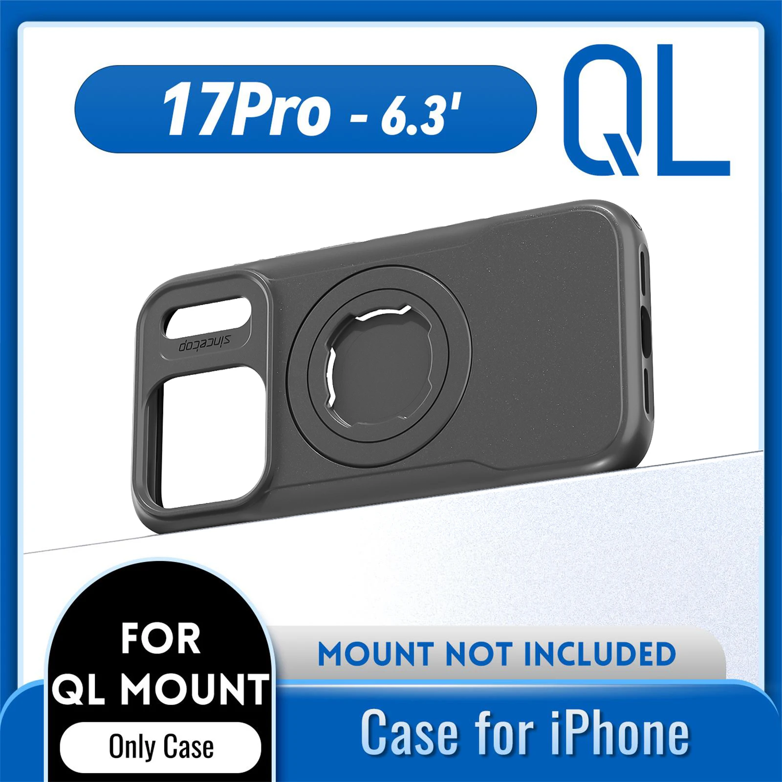 Magnetisch schokbestendig hoesje voor iPhone 17 16 15 14 Pro Max met locksysteemontwerp voor quad-stijl fiets/motorfietshouder/houder
