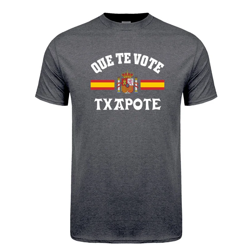 Que Te Vote Txapote T Shirt Funny Spanish Text Meme Trend Tee Tops Men Casual Cotton Unisex Oversized T-shirt TP-011