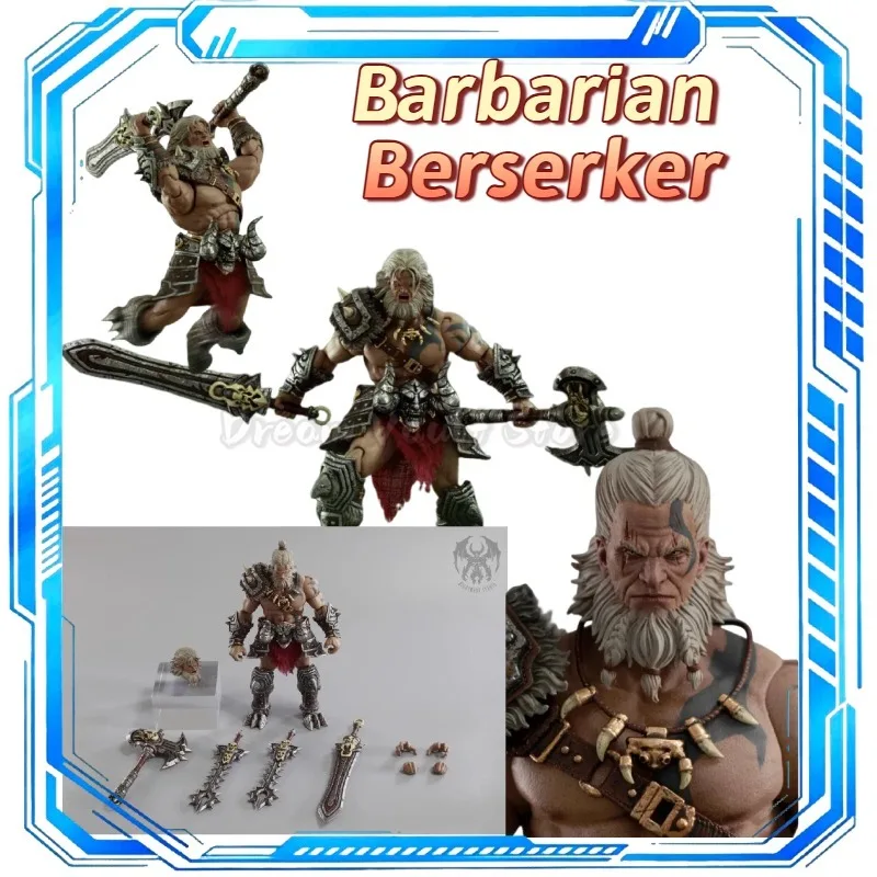 

Nightmare Studio D20 1/12 Male Soldier Barbarian Berserker First Bullet Full Set 6in Strong Action Figures Model for Gifts