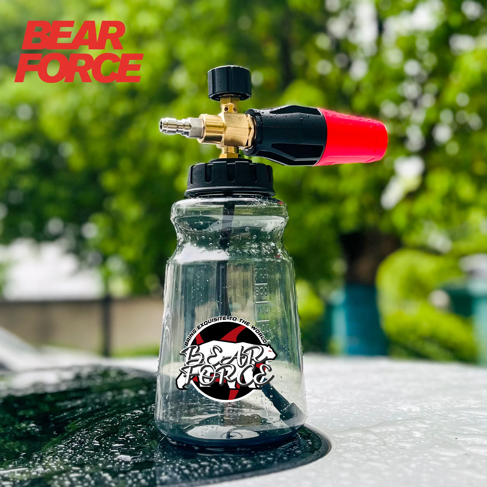 Pressure Washer Brass Foam Cannon Foam Generator Snow Foam Lance with 1/4” Quick Connector for Portland Husky Ryobi Greenwork