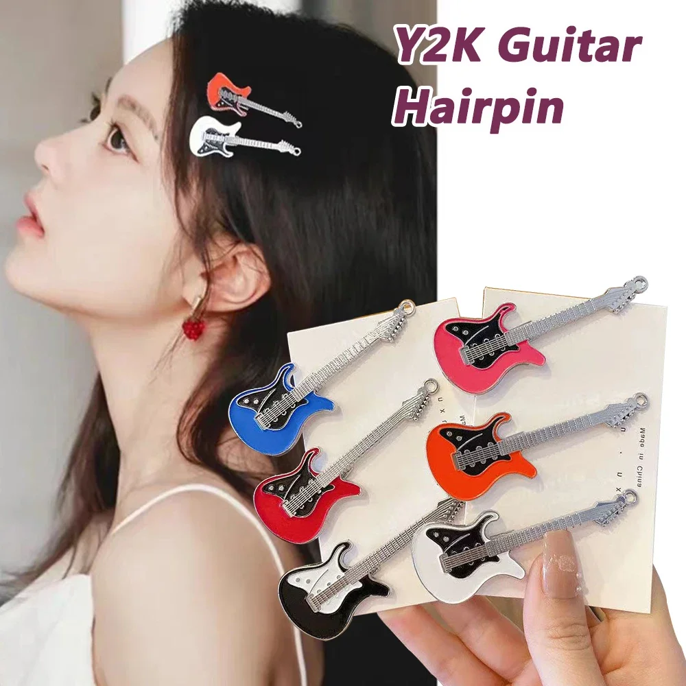 

Fashion Guitar Metal Hairpins Popular Y2K Musical Instrument Hair Clips For Women Girls Barrettes Hair Accessories Jewelry