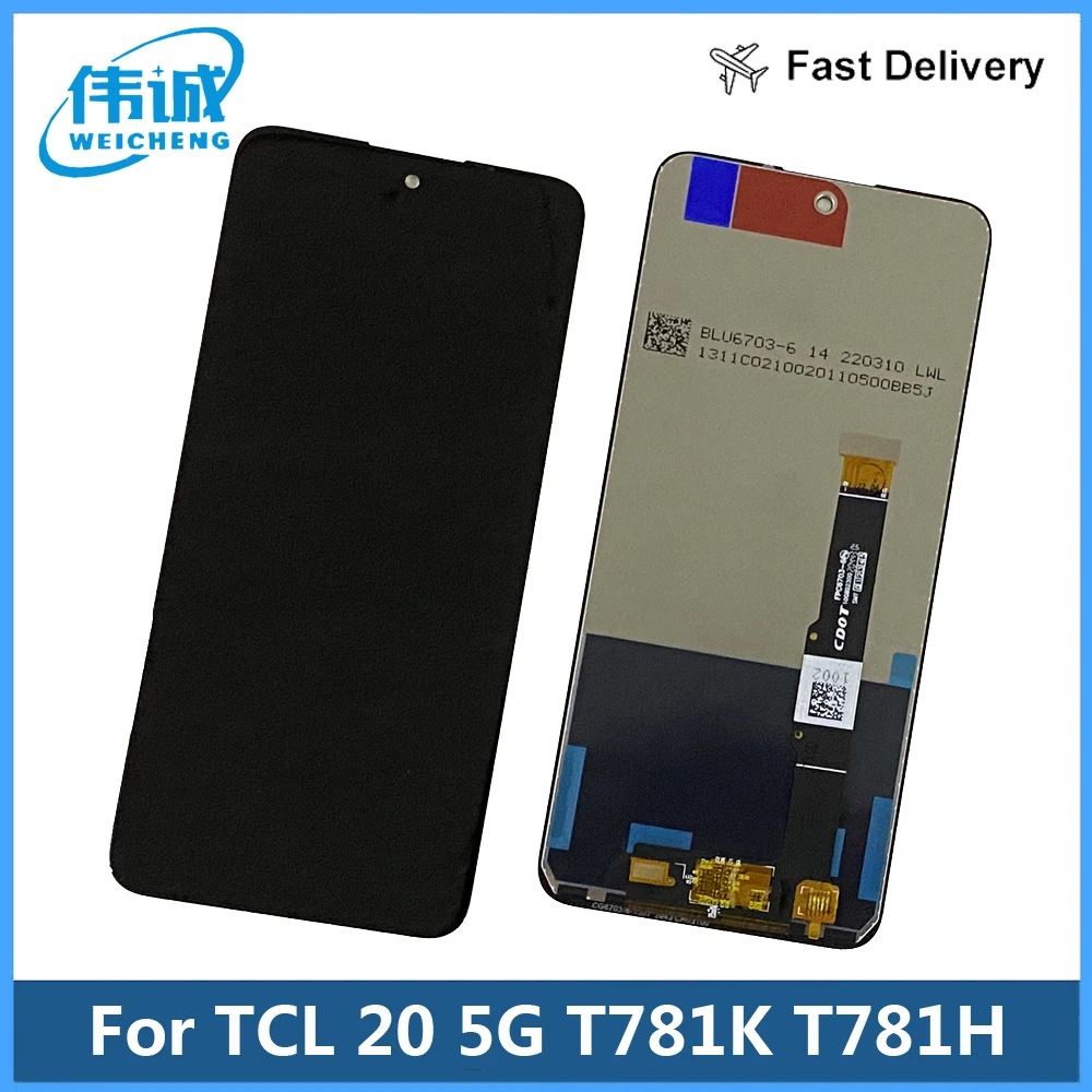 

100% TestedFor TCL 20 5G T781 T781K T781H LCD Display Touch Screen Digitizer Assembly Repair Parts Replacement LCD