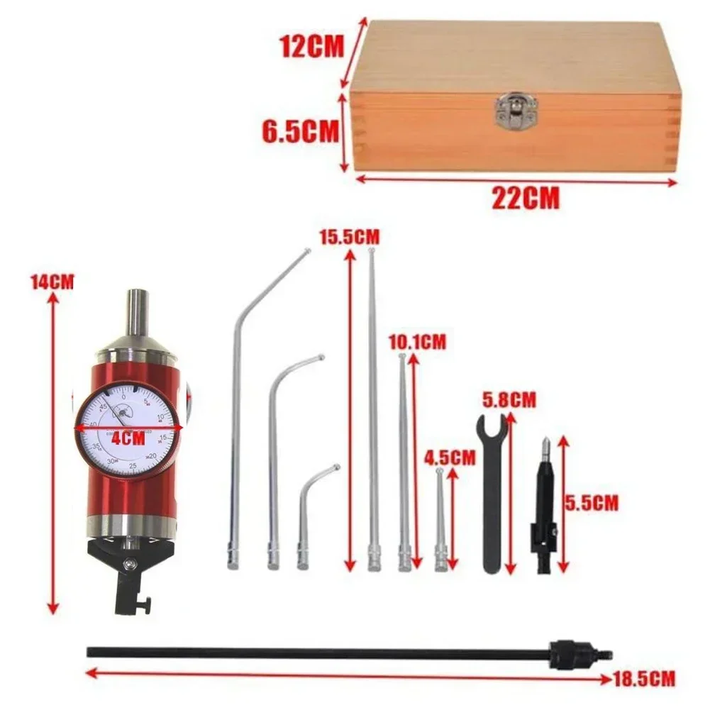 

Accuracy Centering Indicator 0-3mm/0.12in 100/4 200/8 Center Lever Meter Coaxial Dial Test Finder Milling Machine Tool