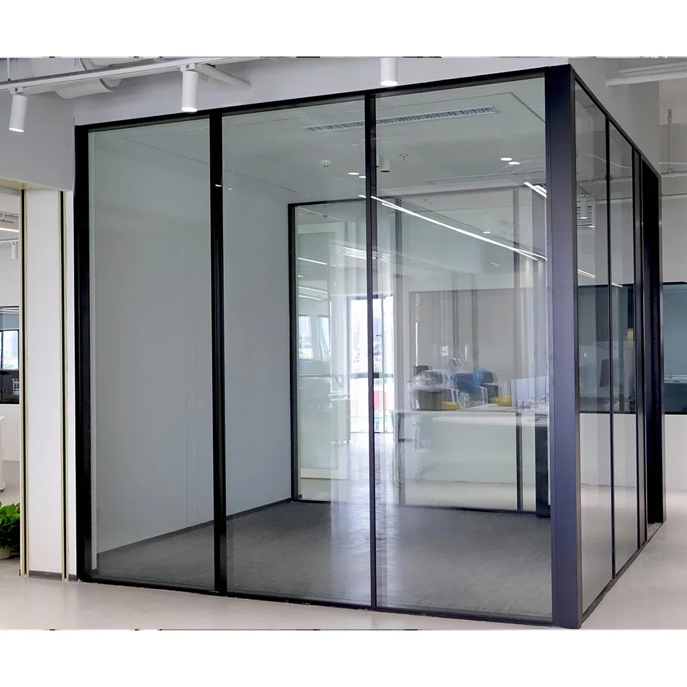 

Interior Modular Aluminum Frame Combinations Partition Panel Office Partition Glass Wall