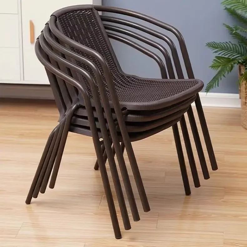 Outdoor chairs Balcony Small tables and  Imitation rattan chairs Home dining Leisure courtyard