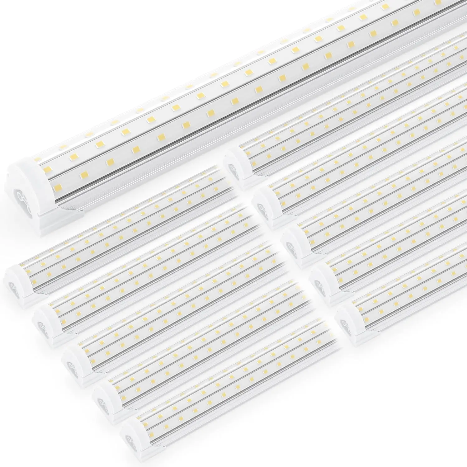 

FT Led Shop Lights, 6000K Clear White, 5000LM Super Bright, 36W Equivalency 468W, Commercial Bay Lighting, U-Shaped Linkable Sho