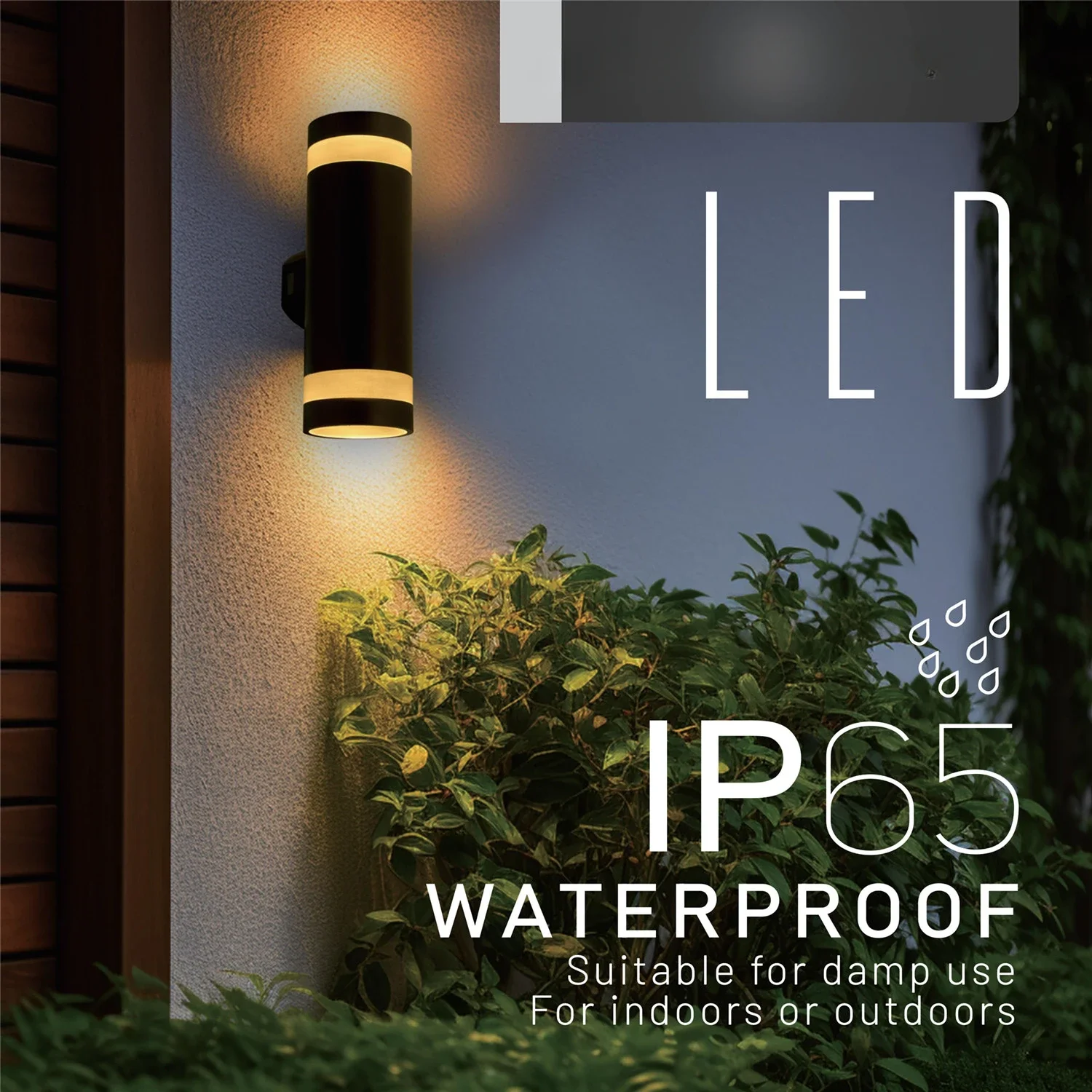 

LED 18W Wall Light Fixture, IP65 Sconces for Outdoors, Up/Down Exterior Mount Hardwired Lamp, 3CCT Color Turnable