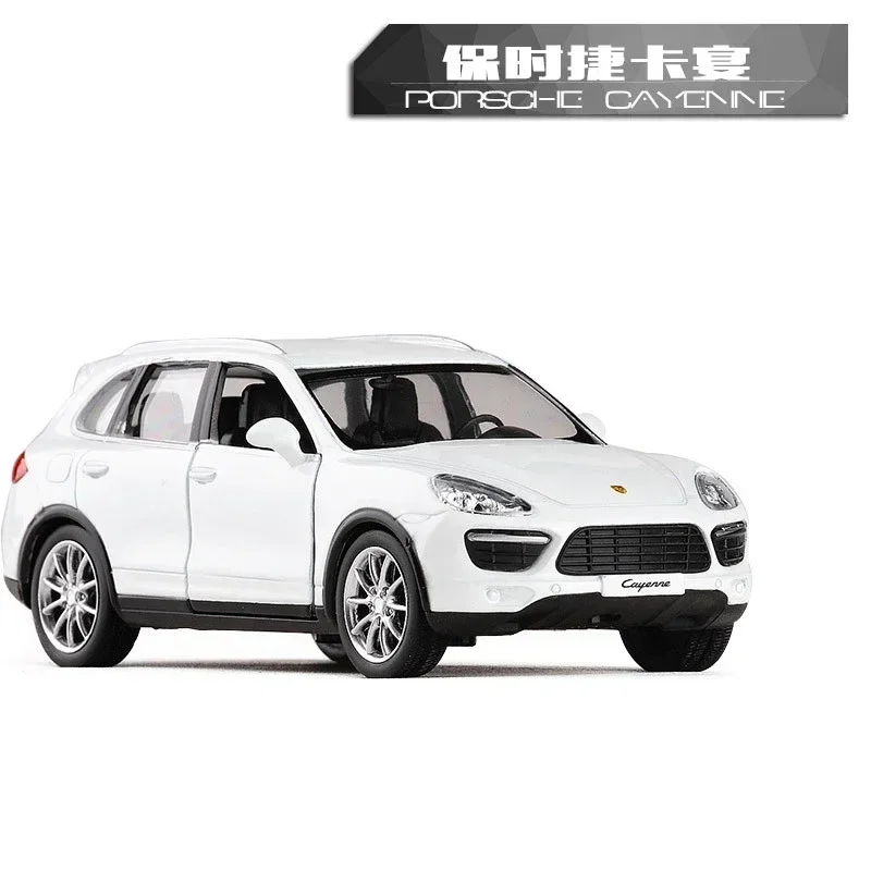 1:36 Porsche Cayenne SUV Diecast Pull Back Model samochodu Wysoka symulacja Wykwintna matowa metalowa limuzyna do stylizacji samochodu
