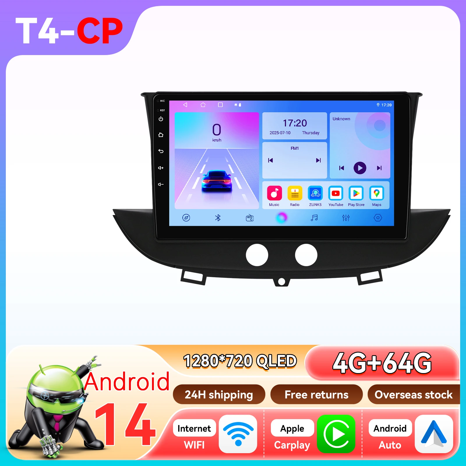 Hizpo Auto Multimedia Speler voor Opel Grandland X Crossland X 2016 - 2020 Head Unit 2din Navigatie Touchscreen CarPlay 4G GPS