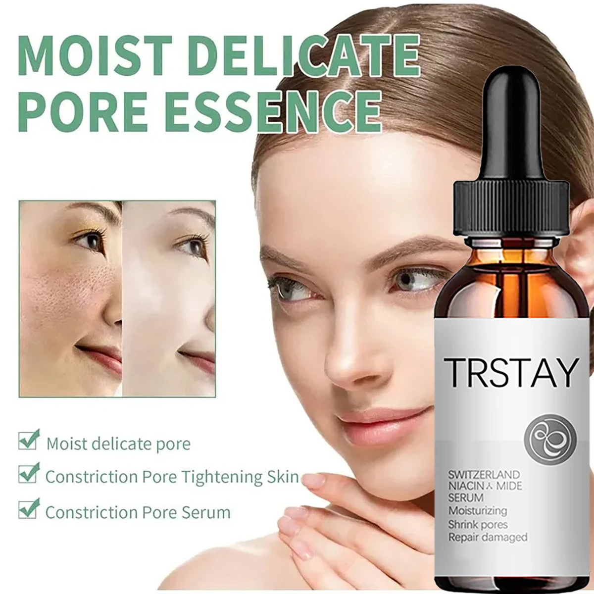 

TRSTAY Nicotinamide Serum Whitening Face Serum Ampoule Essence Moisturizing Anti-Aging Anti-Wrinkle