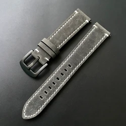 Top Grain Genuine Leather Watch Band Strap Quick Release Watch Bands 18mm 20mm 22mm Vintage Watchbands High Quality