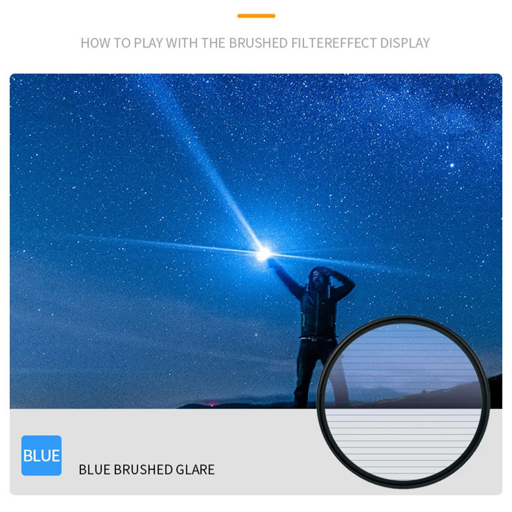 Filtro a strisce filtro a lente svasata blu effetti speciali ritratto diffusore morbido messa a fuoco 37/39/40.5/43/49/52/58/62/67/77/82/86/95/105mm