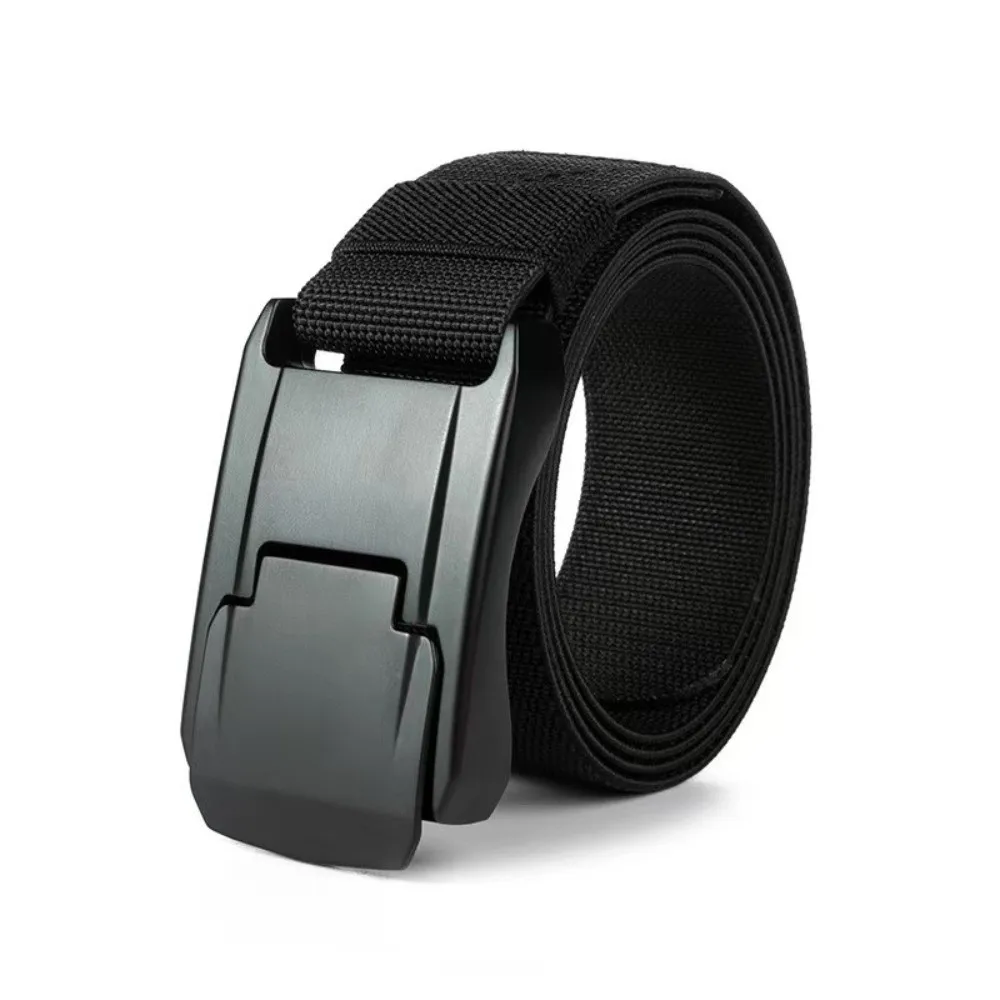 حزام مطاطي للرجال شديد التحمل، إبزيم سريع التحرير، حزام مطاطي قوي من النايلون الحقيقي للجنسين، حزام حزام قابل للتعديل