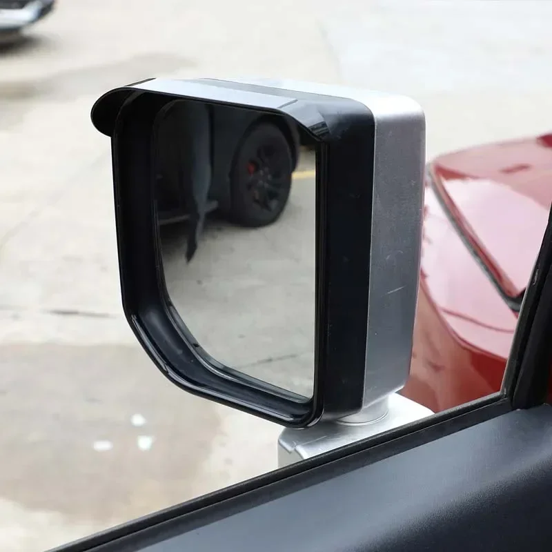 2Pcs ABS Black For Toyota FJ Cruiser 2007-2021 Car Exterior rearview mirror Rain eyebrow frame decorative stickers Accessories