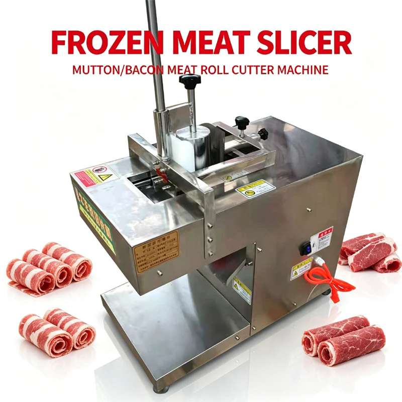 Commercial Numerical Control Mutton Roll Slicer Electric Fat Beef Meat Slicer Automatic Frozen Meat Slicer Meat Planer