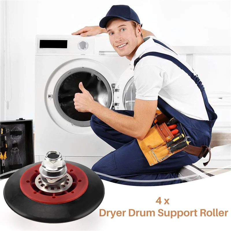 4581EL2002C ドライヤー ドラム ローラー アセンブリ 4 個パック、Kenmore、GE 交換部品 4581EL3001C、PS8260240-AB09 に適合