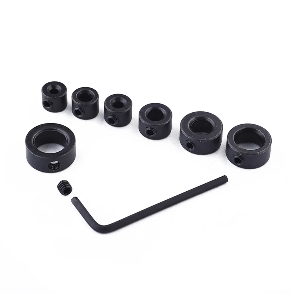 7 قطعة بت وقف الدائري 3-12 مللي متر عمق المحدد للحفر المستقيم في أداة نجارة حلقة Diill لتشكيلة أجزاء 3-12 مللي متر