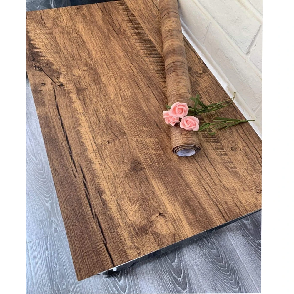 White Wood Peel And Stick Paper Decorative Self-Adhesive Film For Furniture Real Wood Tactile Sensation Surfaces Easy To Clean