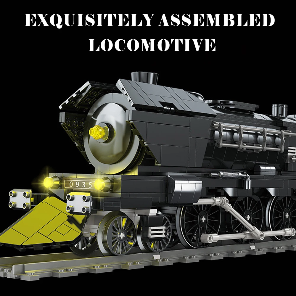 Technical Steam Dongfeng Train Model Building Blocks Bricks Retro Assemble Toy Ornament Collection Decor Desktop Exhibit Gift - view 3