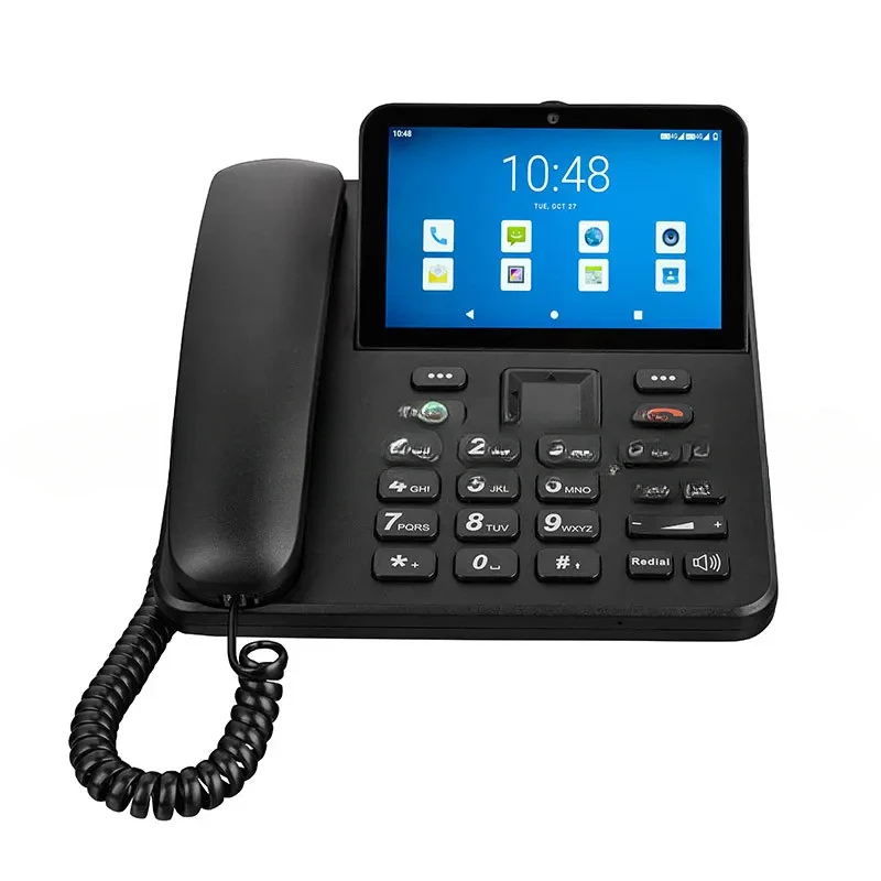 For 4G Call Android 10 AI Visual Smart Desk Phone LTE 5 Inch Video Telephone