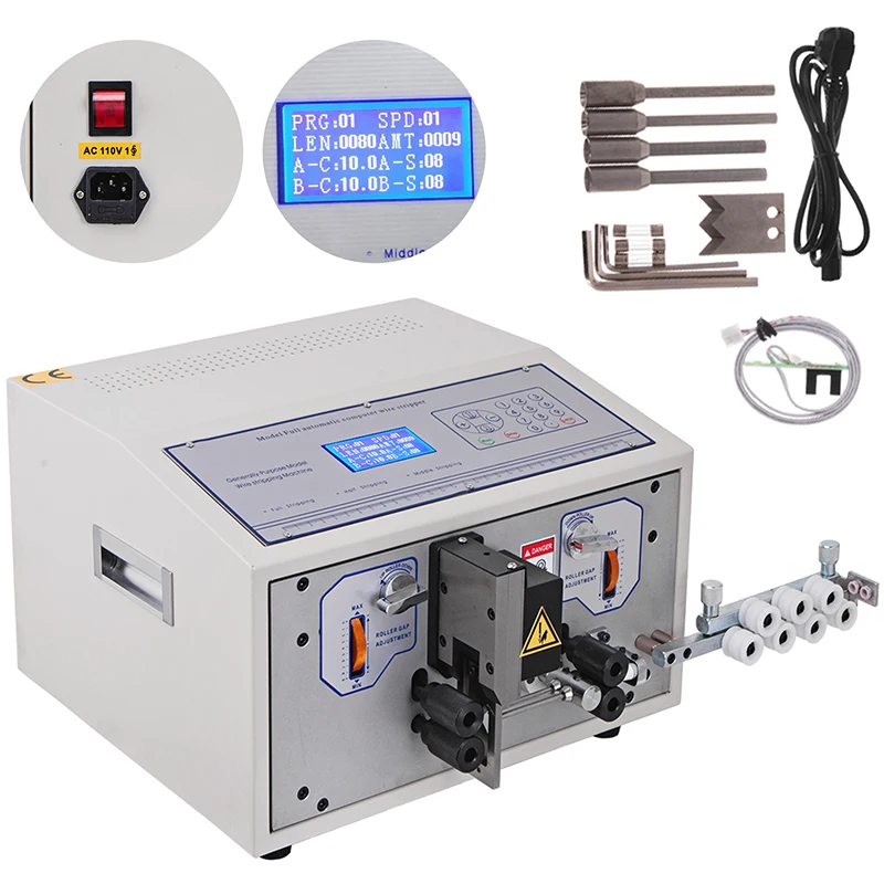 -For6mm2 Cable Stripper Cutter High Speed Automatic Electric Copper Cable Wire Stripping Machine^