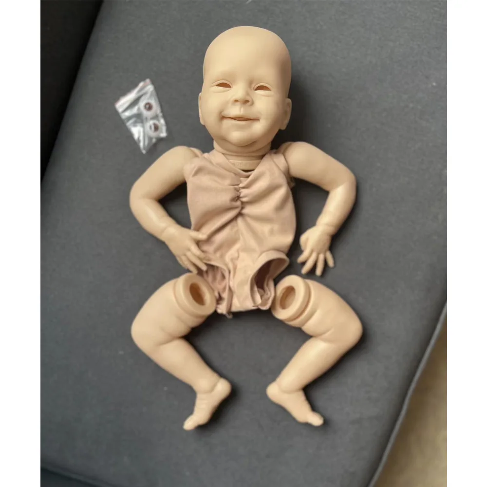 18inches Reborn Doll kit Sebastian DIY Fresh Color Doll Parts with Cloth Body and Eyes Real Photos