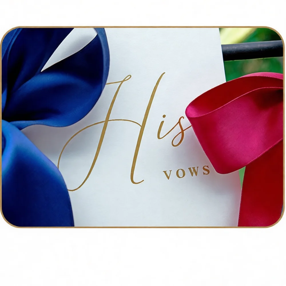 Premium Wedding Vows Stationery Gold Foil Decorative Keepsake Cards For Ceremony Bridal Speeches Anniversary Love Notes