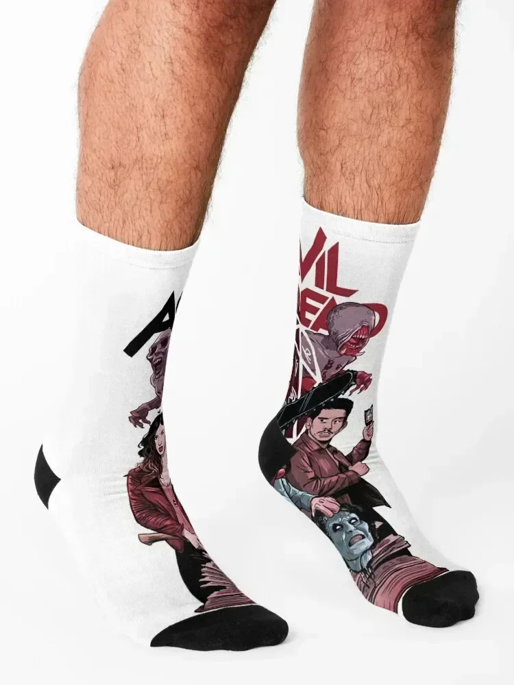 Ash Vs Evil Dead evil Socks happy funny sock hiphop Antiskid soccer Men's Socks Women's