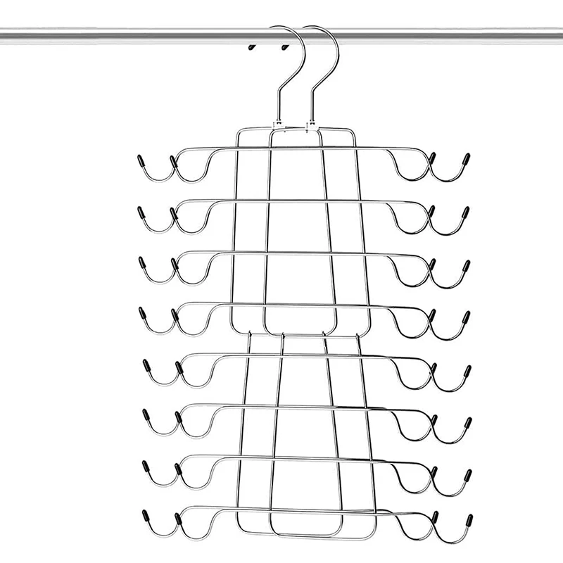 Metal Clothes Hangers Organiser Tank Top Hangers Multilayer Hangers Closet Organiser Foldable for Tank Tops Cami Bra